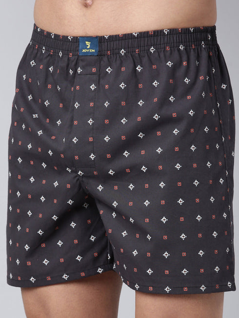 Maroon Printed Cotton Boxer